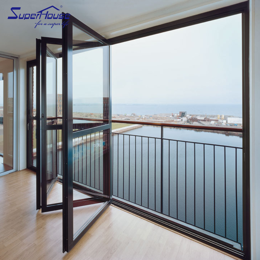 Florida Approved Aluminium Bi-Folding Doors Hurricane Impact Folding Glass Patio Doors for Luxury Villa Project