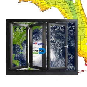 Hurricane Impact Safety Glass Aluminum Bi Fold Windows