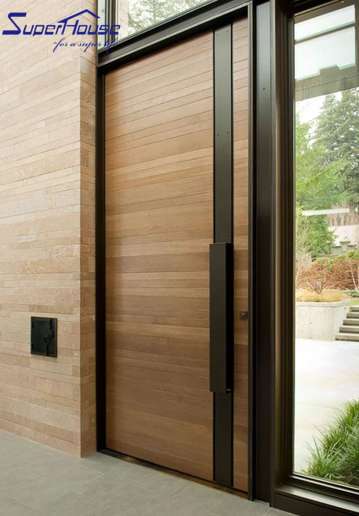 Luxury Villa Entry Door Aluminum Glass Swing Door Pivot Door Heat Insulation Fire Resistant Waterproof 10 Years Warranty