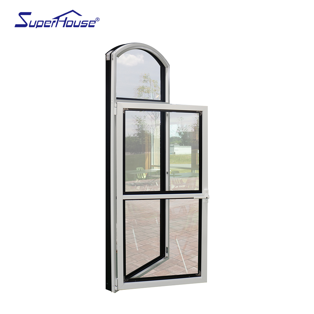 Superhouse Custom Curved Glass French Vintage Arched Windows Minimalist Arched Windows Aluminum Casement Window
