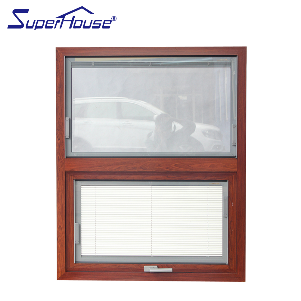 Customize American Awning Windows with Fixed windows Hurricane Proof Low-E Glass Windows Double Glazing Awning Windows