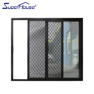 Customized Sliding Glass Door with Security Mesh SLIDING DOORS Partition Doors Graphic Design Modern Exterior Hotel Finished
