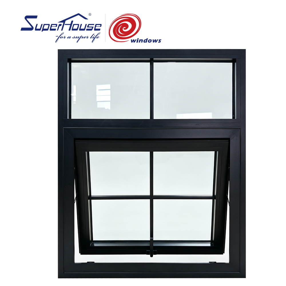 Custom Aluminum Double Glazed Awning Window with Grilles Between Glass for Builders and Wholesale