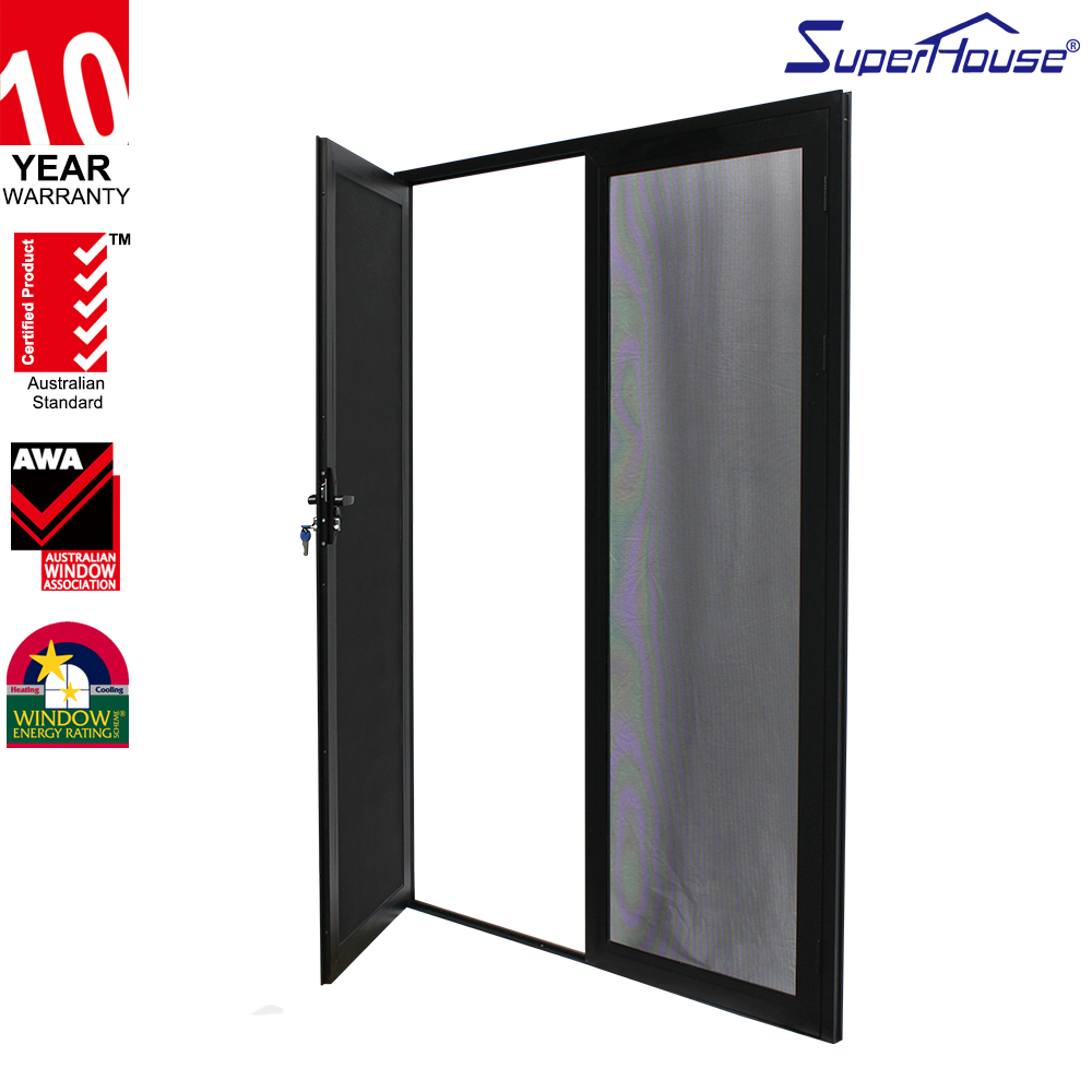 Modern NOA Certified Hurricane Proof Double Glass Aluminum Interior French Doors for Prefabricated Buildings