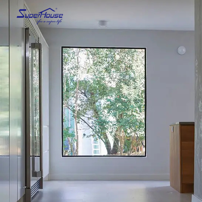 FL29474 Hurricane Impact Fixed window Storefront Shop front fixed window wall curtain wall for residential commercial project