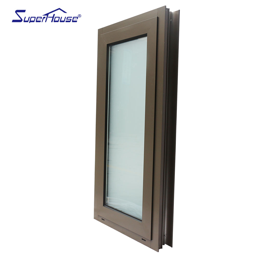 AS2047 Certified Thermal Break Aluminum Chain Winder Awning Window Frosted Privacy Glass for Australian Residential House