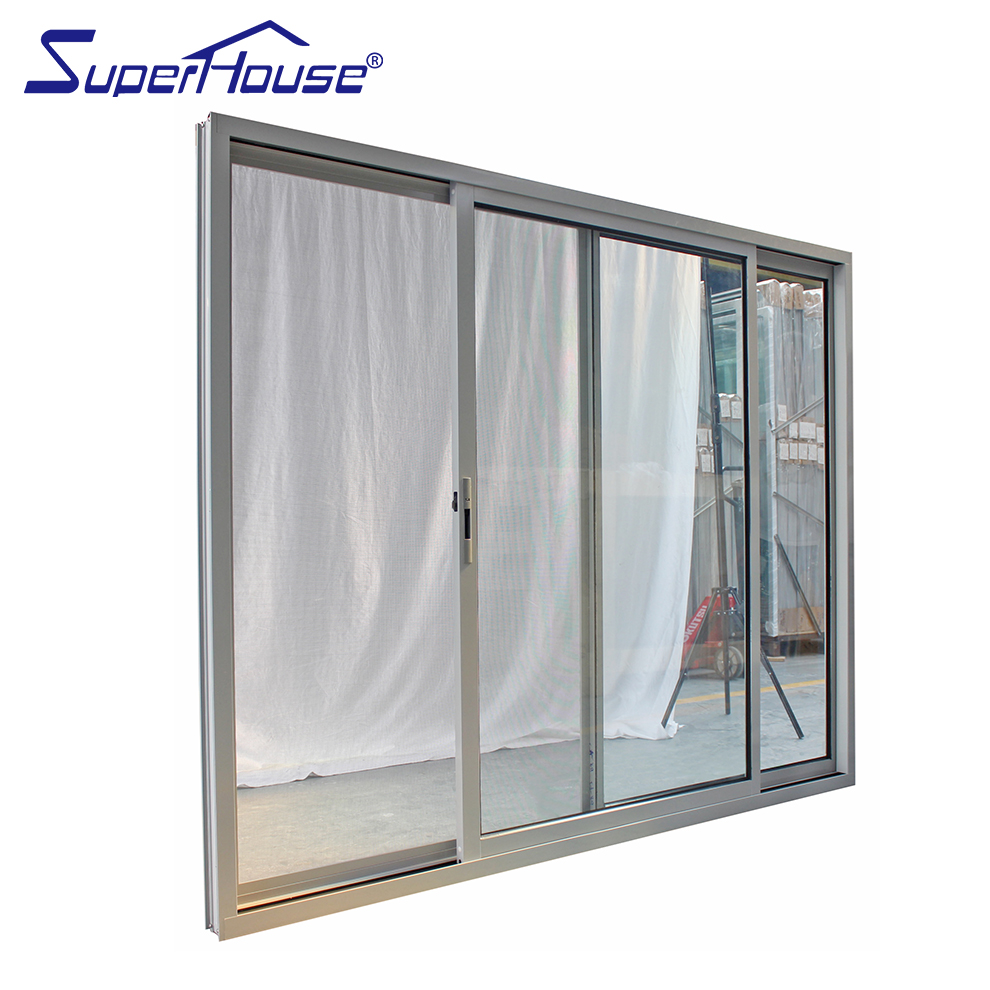 Luxury Aluminum Glass Sliding Door for Villa Home Kitchen Living Room Balcony Partition Invisible Frame Soundproof Energy Saving