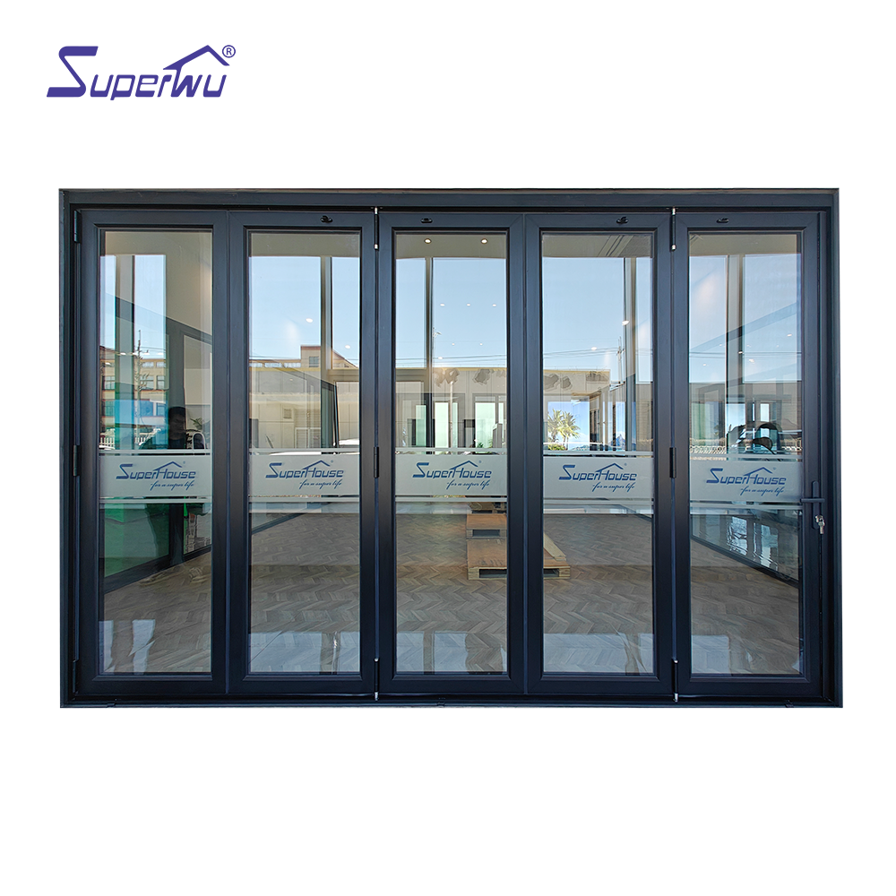Superhouse Australian Standard AS2047 Original Supplier Waterproof Double Glazed Aluminum Folding Window