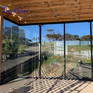 NOA Hurricane Low-E Aluminum Modern Windproof Sliding Door for Hotel Use with Double Glazing Tempered Glass