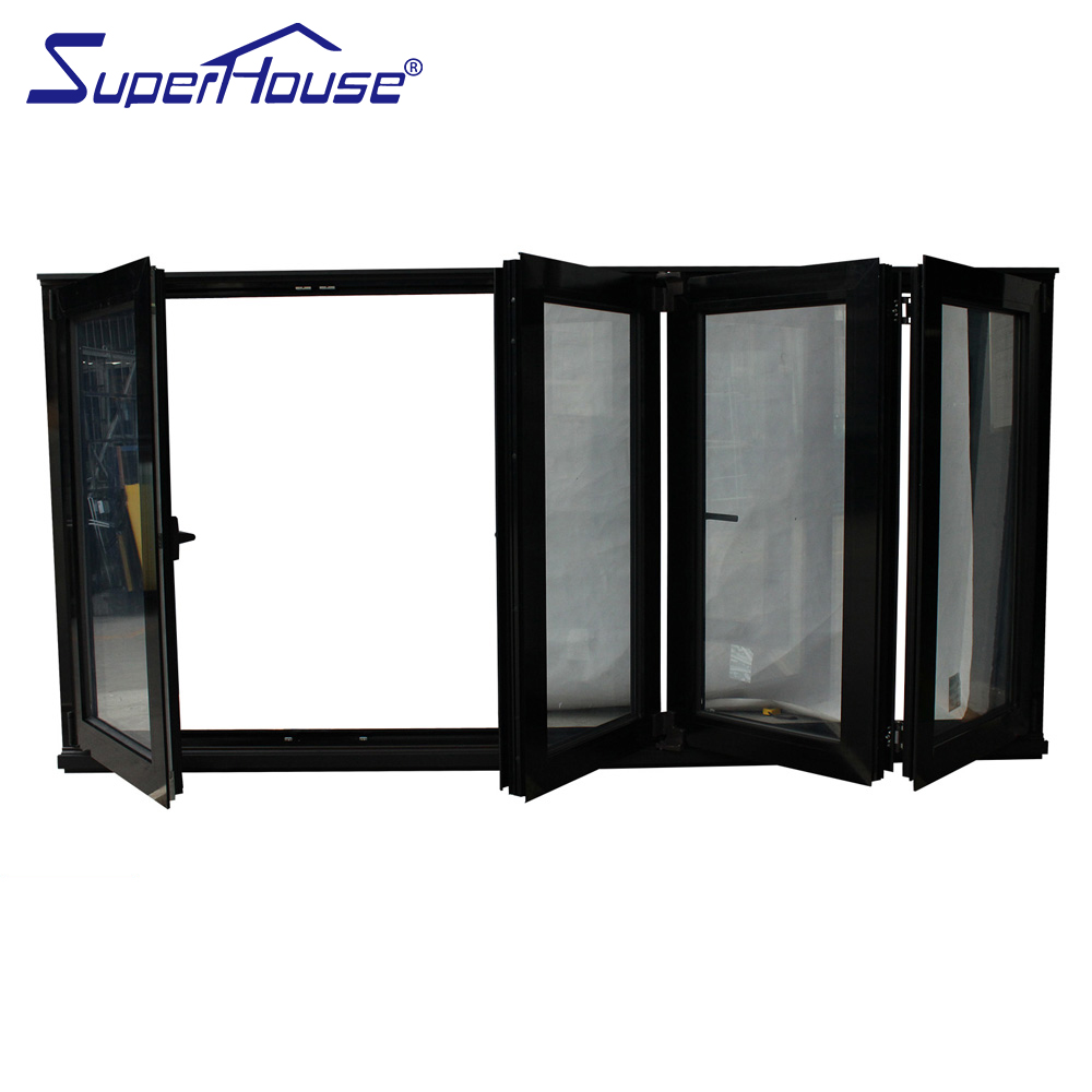 AS2047 Certificated Modern Design with High Quality Glass Windproof and Space-Saving Factory Price Aluminum Folding Door