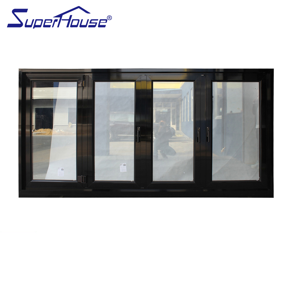 AS2047 Certificated Modern Design with High Quality Glass Windproof and Space-Saving Factory Price Aluminum Folding Door