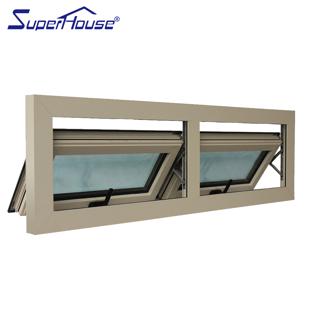 NFRC TITL 24 Thermal Break American Awning Window Big Glass Panel Aluminum Swing Casement Window Outward-Opening Windows