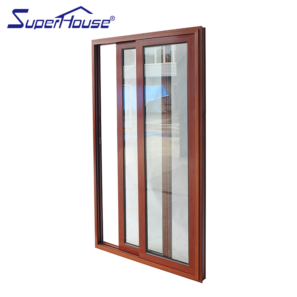 Customized Aluminum Double Tempered Glass Sliding Door NFRC AS2047 Balcony Courtyard Avoid Hurricane Impact Sliding Door