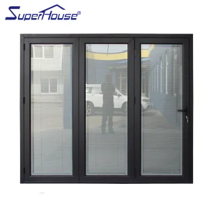 Modern Black Aluminum Exterior Bi Fold Doors