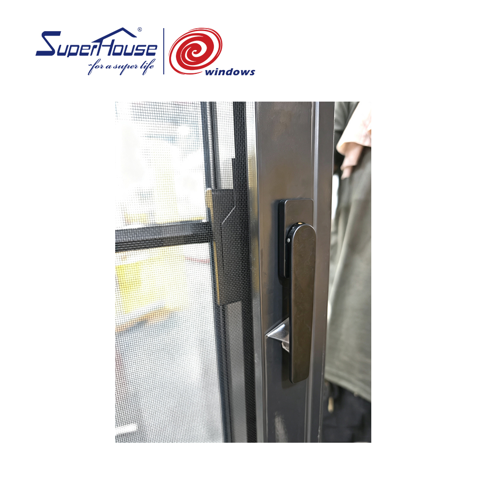Slim Frame Extra Tall Casement Window with Screens  and  Grids American Modern Aluminum Window for Residential and Coastal Villa