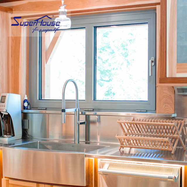 Superhouse Thermal Break Aluminum Sliding Glass Window With Sub-sill for Water Draining USA NFRC Title 24 Canada