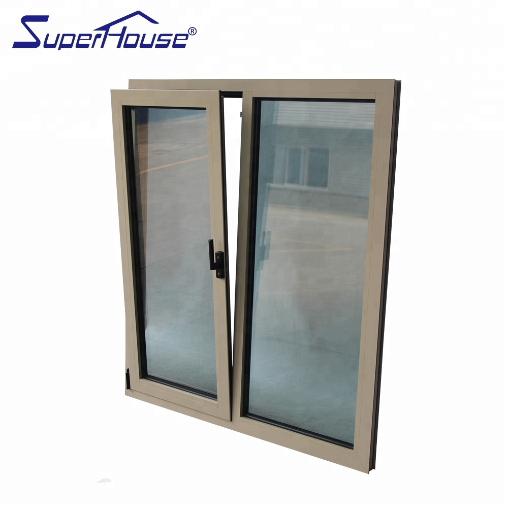 Commercial Hotel Aluminum Tilt&Turn Window, NOA Certified Hurricane Impact Energy Saving Glass, Heat Insulation Windproof Design