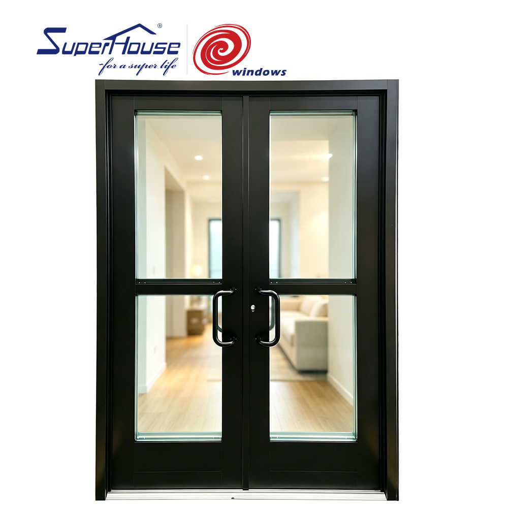 Commercial Custom Aluminum Alloy Double Glass Swing Door Pull Handle High Impact Modern Design for Hospital Hotel Use Windproof