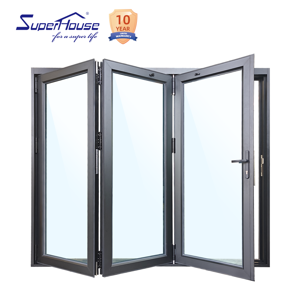 Florida Approval Bi Fold Doors  Aluminium Frame Hurricane NOA Glass Modern Design Foldable Sliding Door for Coastal House Miami