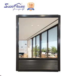 Renovation Hotel window inside install easy glass replace aluminium thermal break tinted sound proof windows with PTAC louver