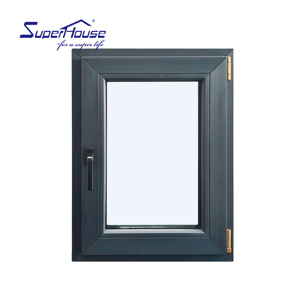European Style American Casement Vinyl Windows Energy-Efficient PVC Frame Black Upvc Swing Open Profiles Aluminum Alloy Material
