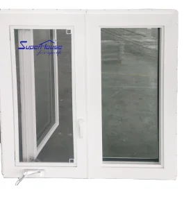 Superhouse  Double /Triple  Glazing UPVC Casement  Window  with  European System Profile