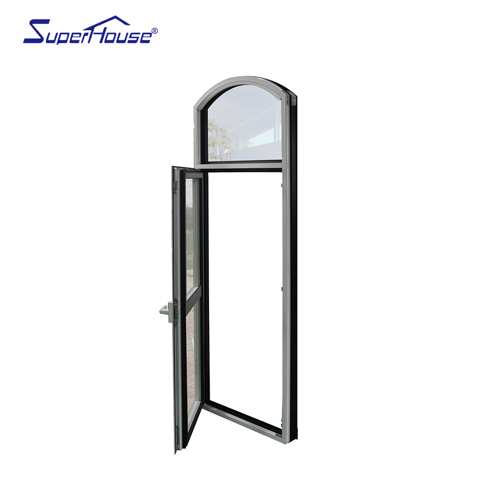 Superhouse Custom Curved Glass French Vintage Arched Windows Minimalist Arched Windows Aluminum Casement Window