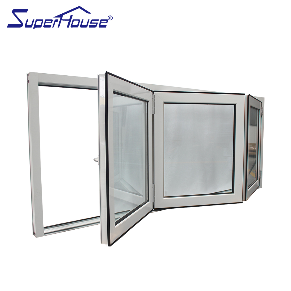 Suoerhouse Vertical Modern with Thermal Break Folding Screen Soundproof for Hotel & Exterior Use Aluminum Alloy Folding Window