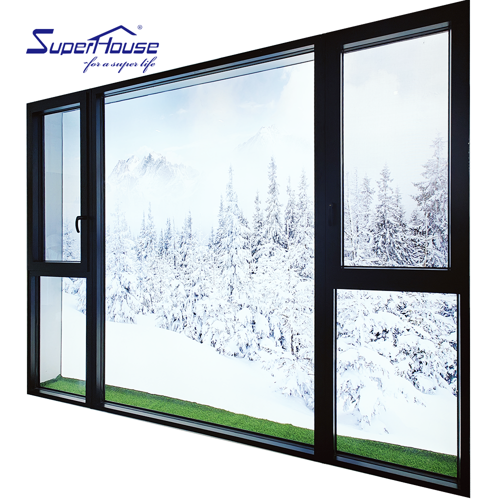 High Performance Hurricane Impact Resistant for Luxury Villas Commercial Office Buildings Aluminum Tilt Turn Window