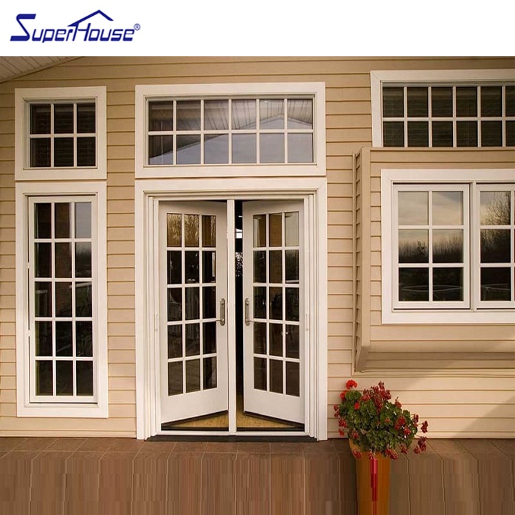 Aluminum Doors and Windows Double Tempered Glass With Super Waterproof for Container House