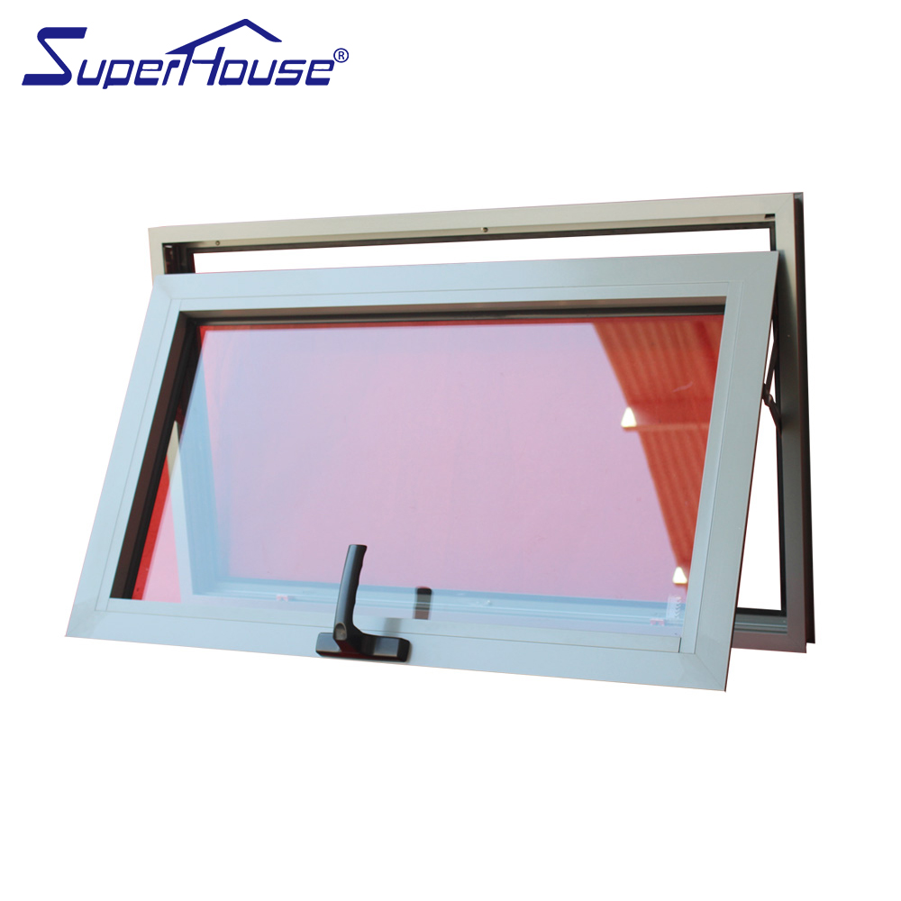 Superhouse Wholesale Sales of Windows With Aluminum Frame Double Glazed Tempered Glass Awning Window