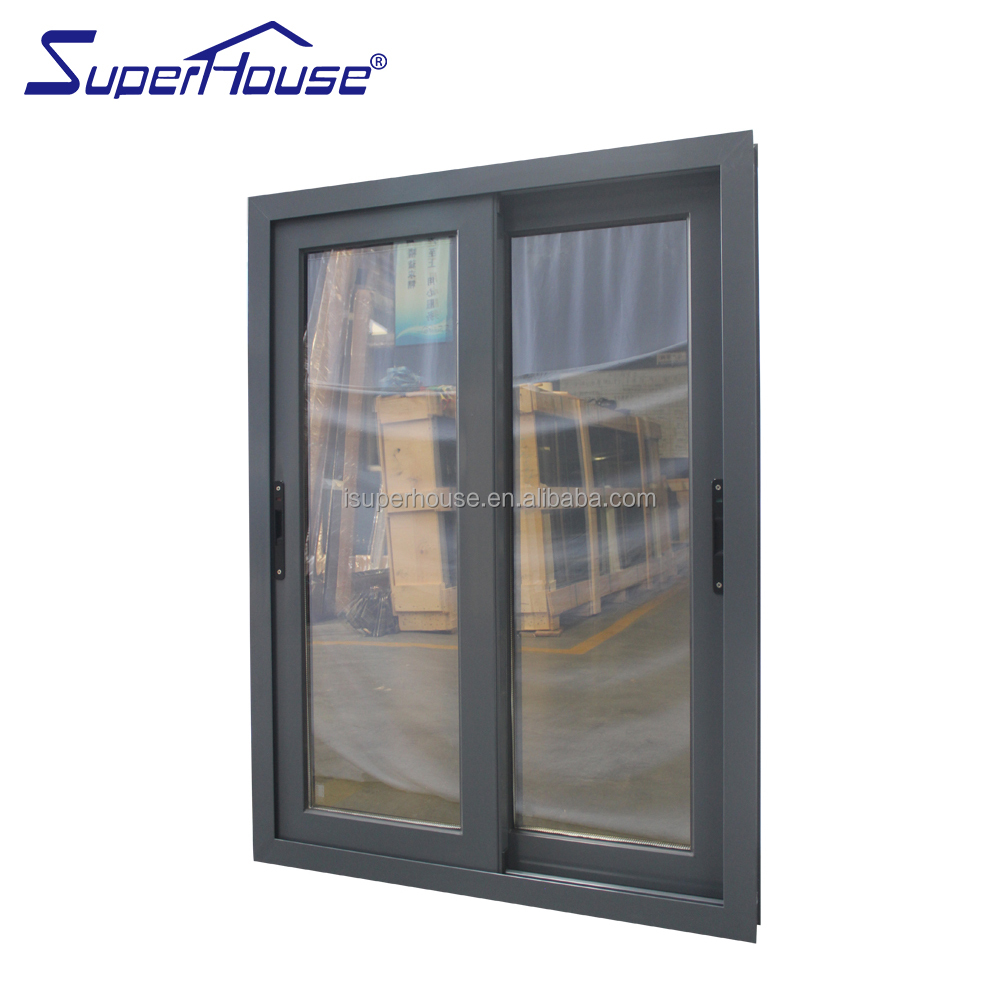 Residential Custom Sliding Window Horizontal Sliding Style Double Tempered Tinted Glass Privacy Protection for Kitchen Bedroom