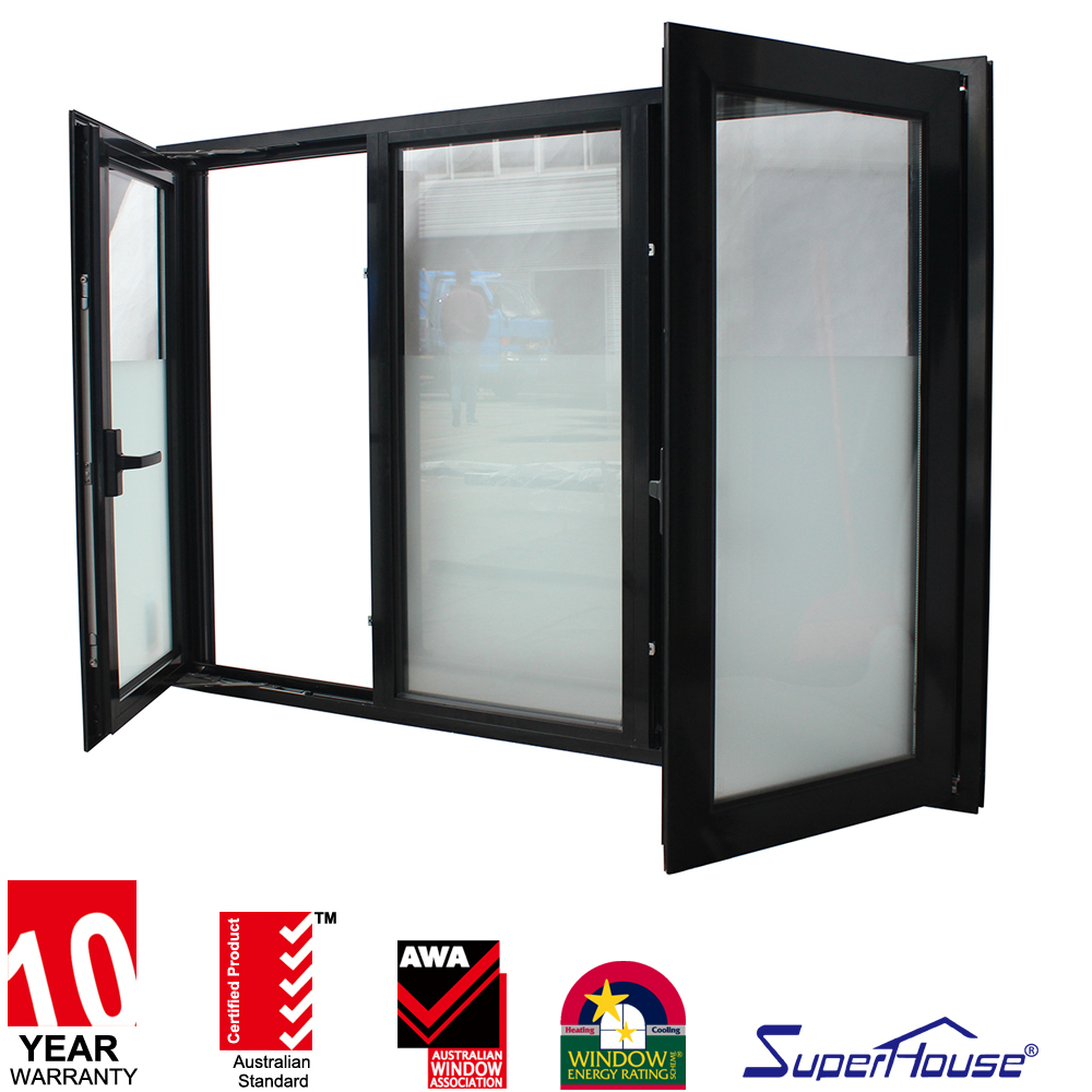 AAMA IGCC Certified Aluminum Casement Window Comply With California Title 24 AAMA Standard Powder Coating  Energy Saving