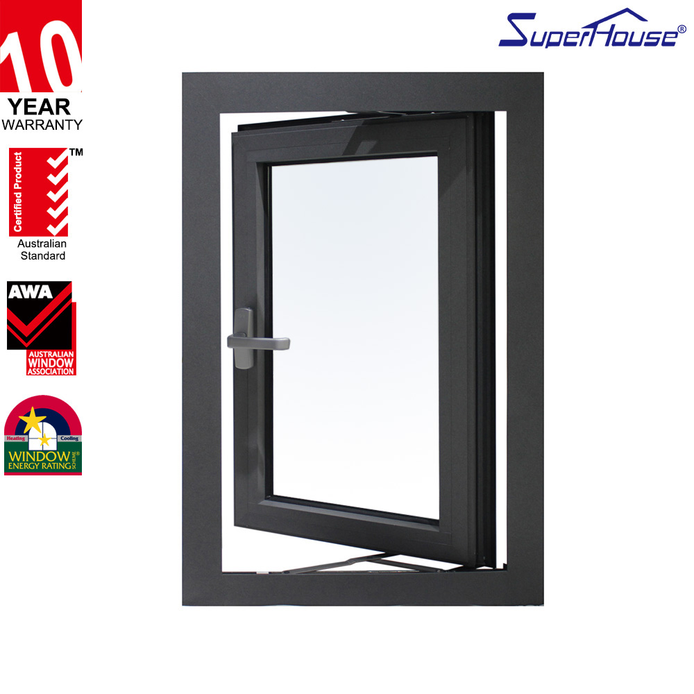 NFRC TITL 24 Thermal Break American Window Big Glass Panel Aluminum Swing Casement Window Combination Double Casement Window