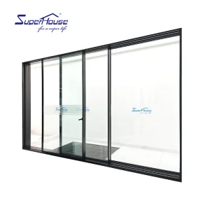 Ultra Narrow Frame Aluminum Sliding Door Double Glass Soundproof Waterproof Slim Frame Balcony Living Room Door