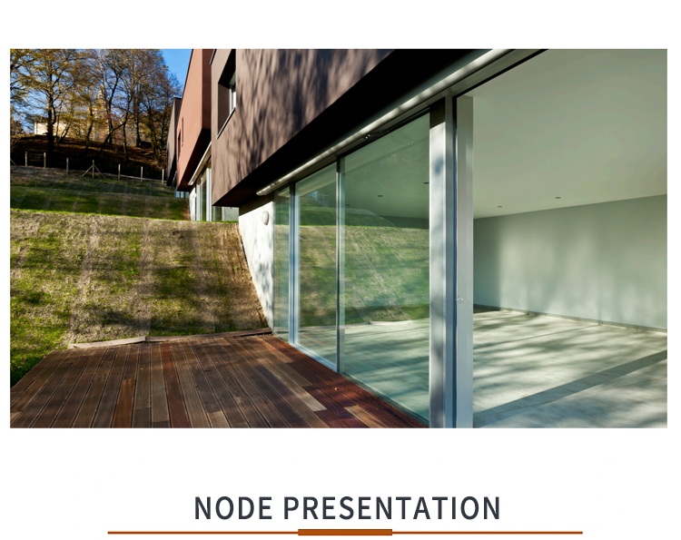 New Design Matte Black Frame Slim Aluminium Sliding Door System Soft Closing Narrow Frame Tempered Glass Sliding Door
