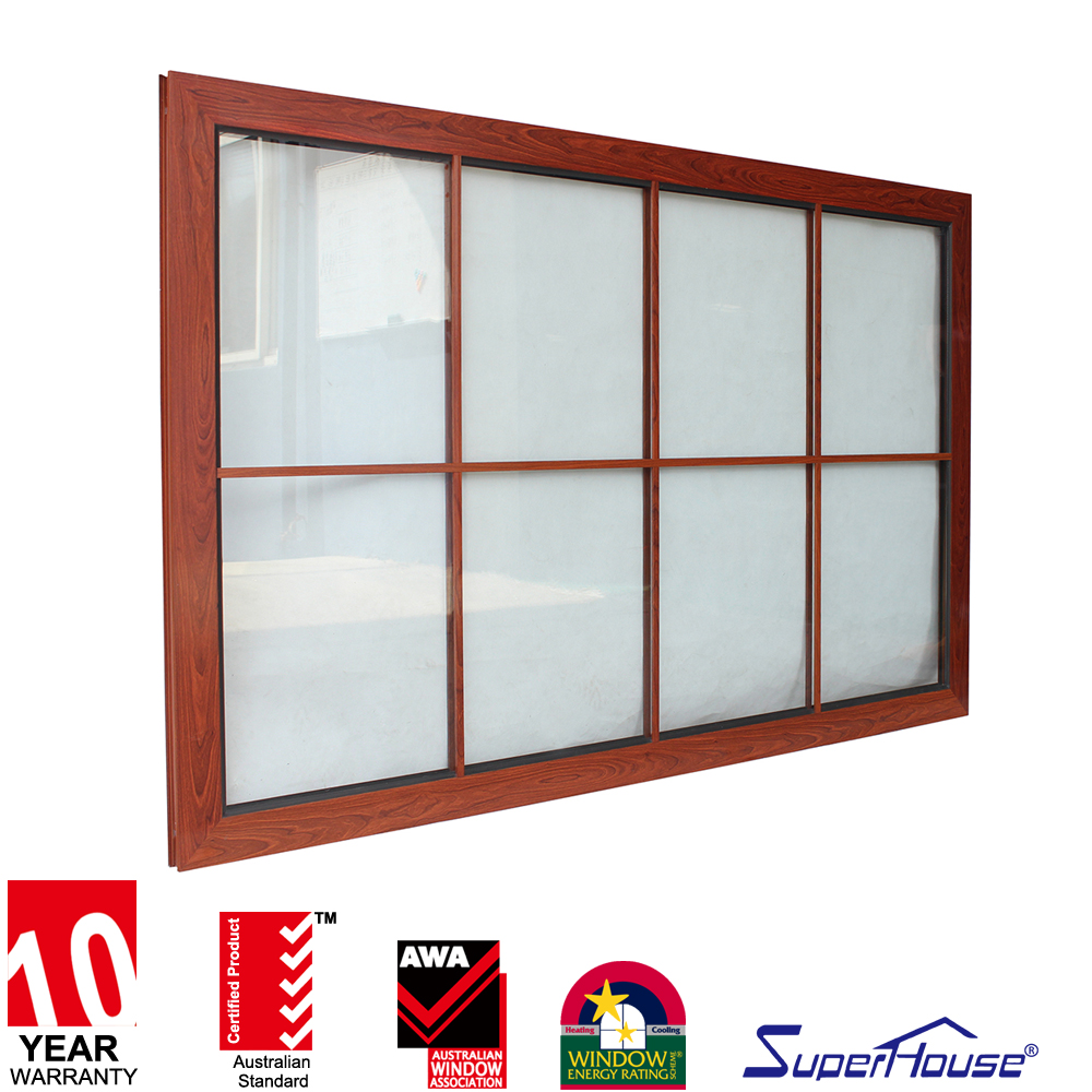 Tempered Glass Modern Design Window with Anti-UV Protection for Living Room & Bathroom Aluminum Alloy Fixed Window