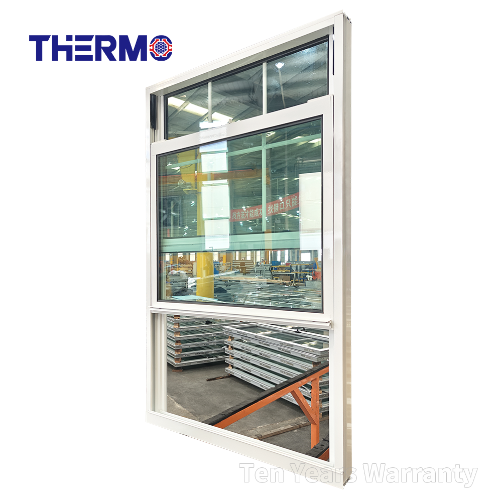 Thermal Break Aluminum Sliding Window Double Glazed Sound Insulation Horizontal Sliding Glass Window