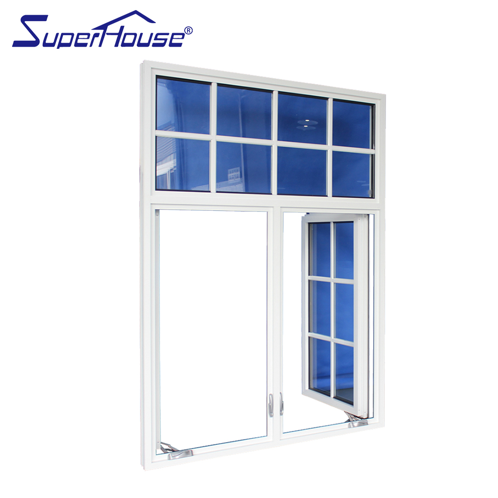 Superhouse Modern Thermal Break Soundproof Window Swing Open Style Apartment Kitchen Bedroom Aluminum Casement