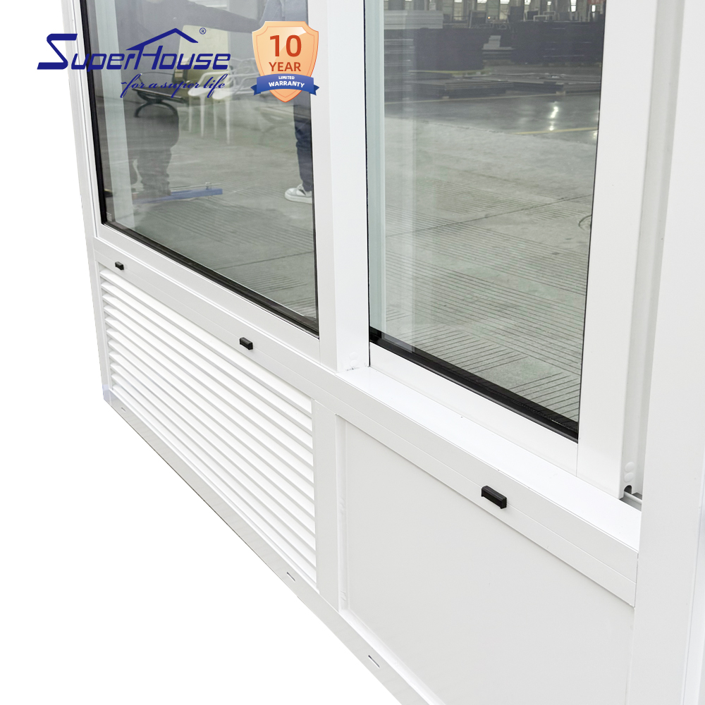Hotel Sliding Window PTAC Aluminium Louvers Stainless Steel Screen Energy Star Qualified for Modern Design Efficient Airflow