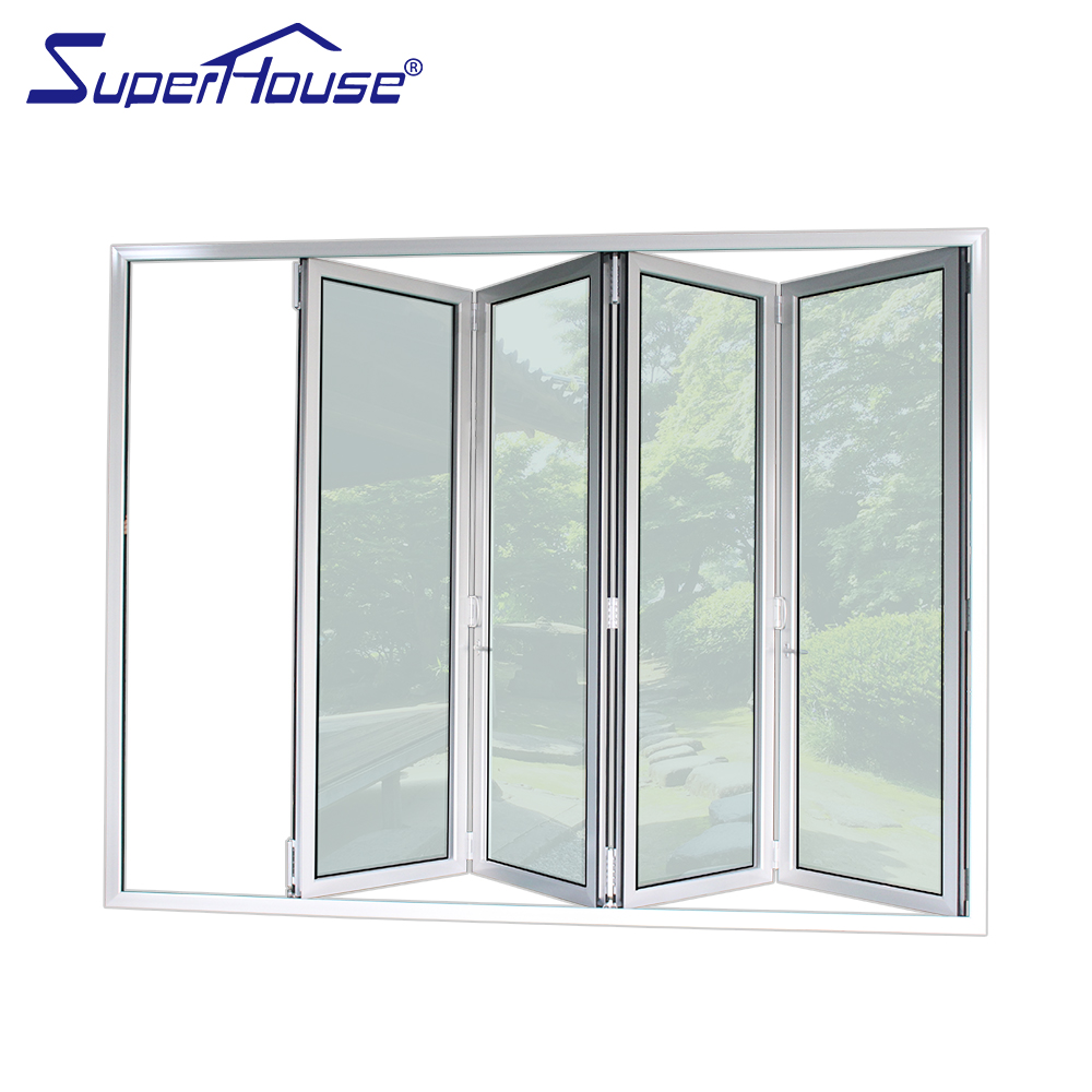 Electrophoresis Surface Treatment Thermal Break Aluminium Bifold Patio Folding Glass Doors Outswing Energy Efficient Bifold Door