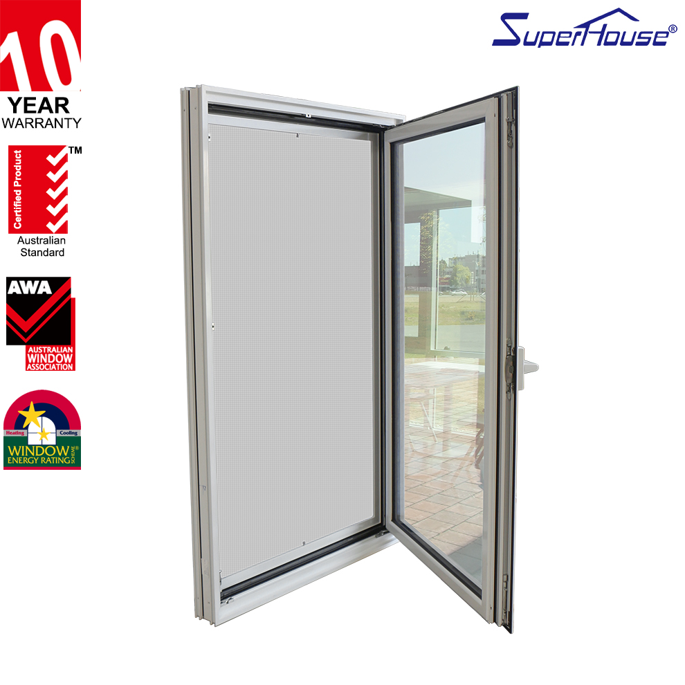 Superhouse High Quality for Houses Waterproof With Stainless Steel Screen Aluminium Tilt and Turn Window