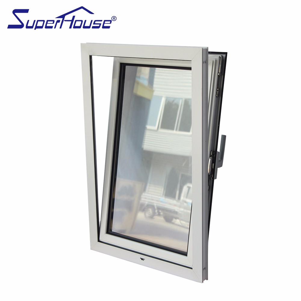 NFRC Certified Aluminum Tilt&Turn Window Double Glazing Low E Coating Customized Color Heat Insulation for Luxury Villa