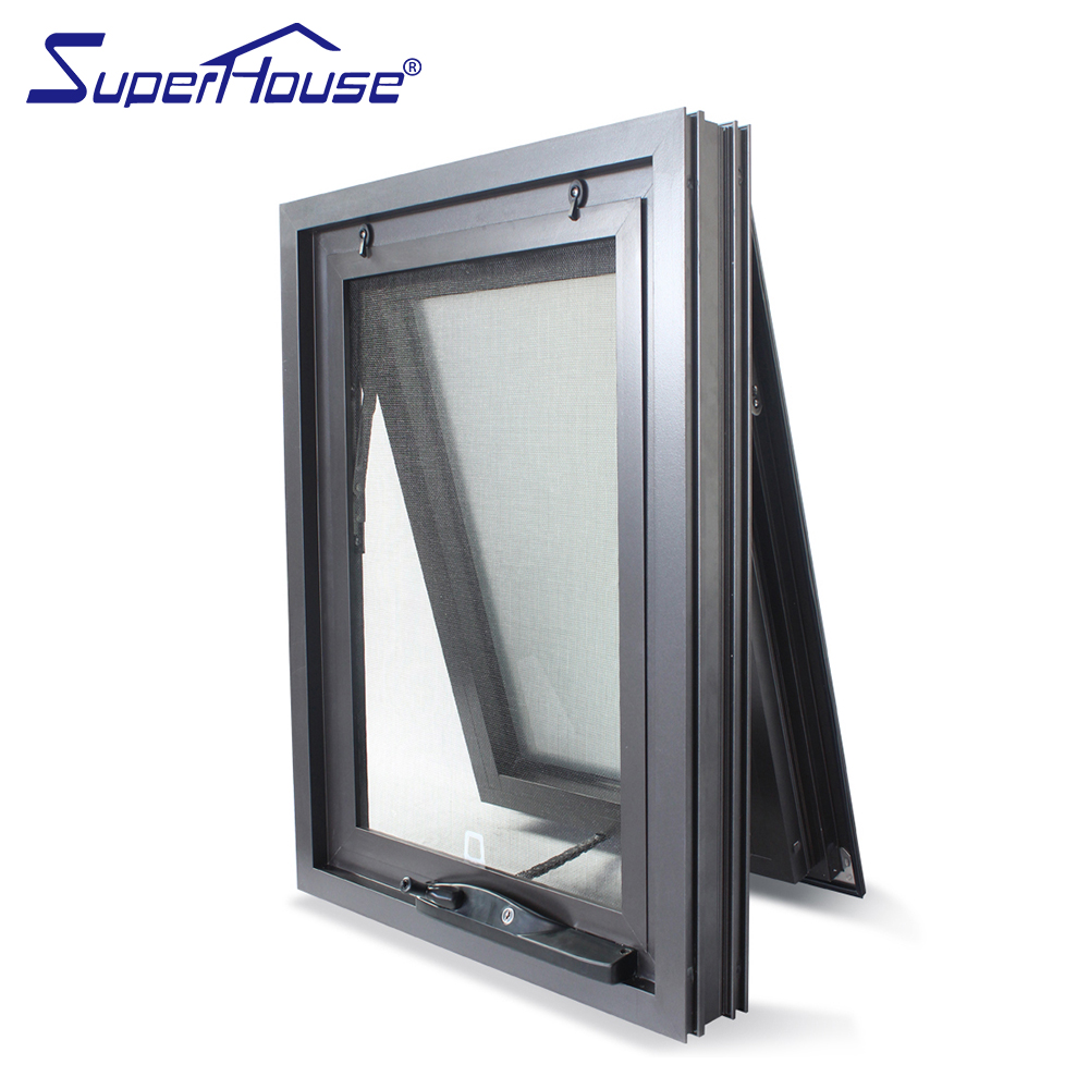 AS2047 Standard Modern Design Aluminum Awning Windows Double Tempered Glass Awning Windows for Sale