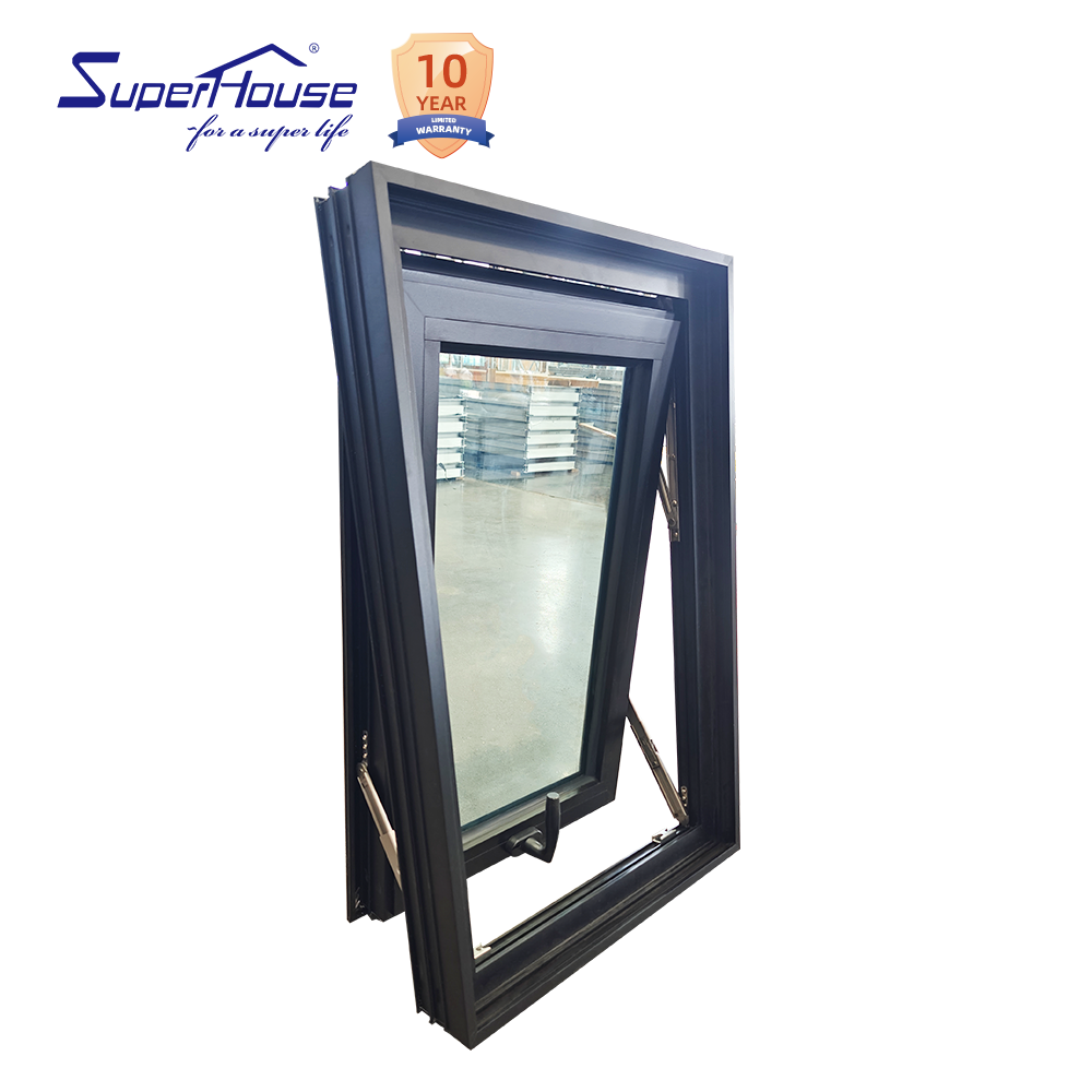 Hurricane Proof NOA NFRC AS2047 Maimi Dade Approval Powder Coating Aluminium Small Awning Window