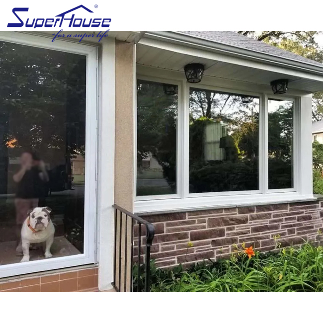 High Hurricane Impact Aluminum Fixed Windows with Fiberglass Screen Double Glazing Insect Control-Modern Design Customizable