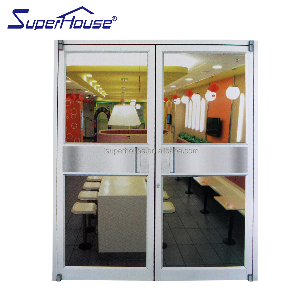 Commercial Hotel Shop Automatic Sensor Entrance Door Aluminum Double Glazing German Hardware 10 Years Warranty Energy Star