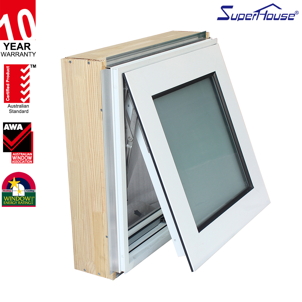 Superhouse Single Hung Crank Awning Windows Double Glazed Insulated Aluminium Impact Window High Energy Efficiency Others Window