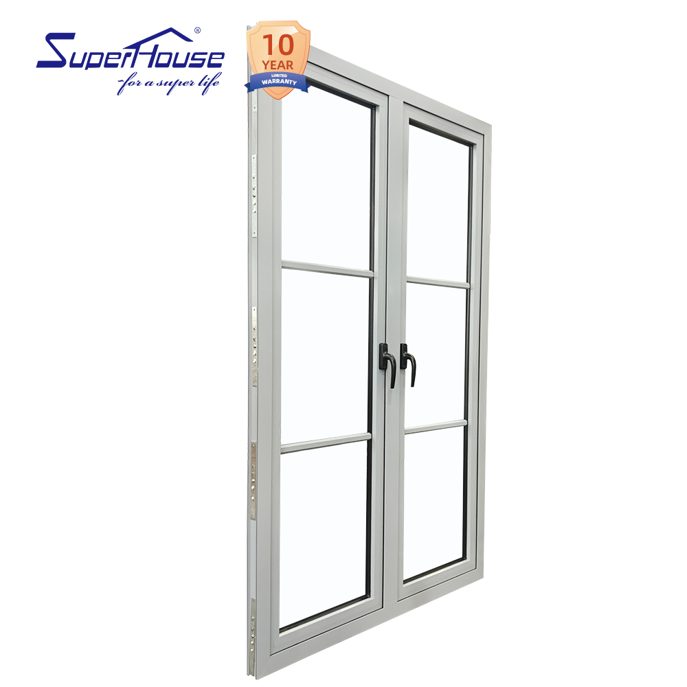 Thermal Break Aluminum Casement Window Steel Look French Style Windows for Historical Buildings USA Market