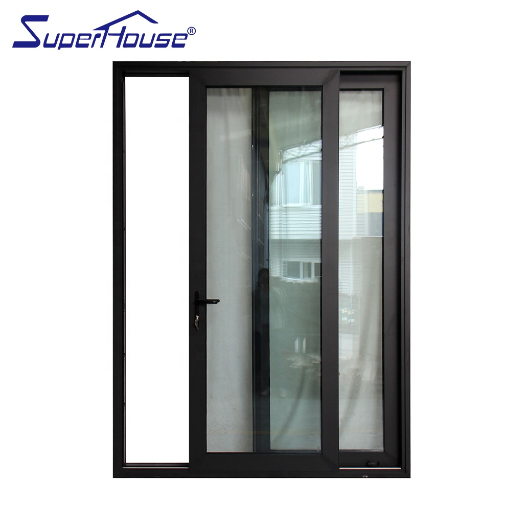 Hurricane Impact Sliding Glass Door Impact Resistant Aluminum Patio Sliding Door Double Glazed Laminated Glass Custom Size